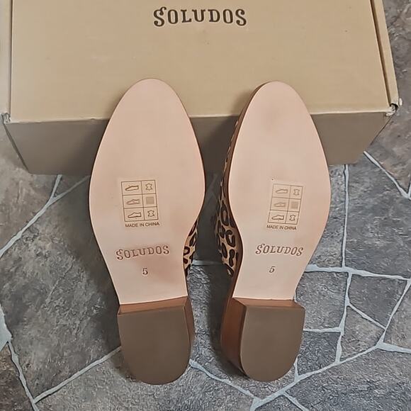 New in Box Soludos Venetian Leopard Mule Sz 5 - Picture 10 of 13